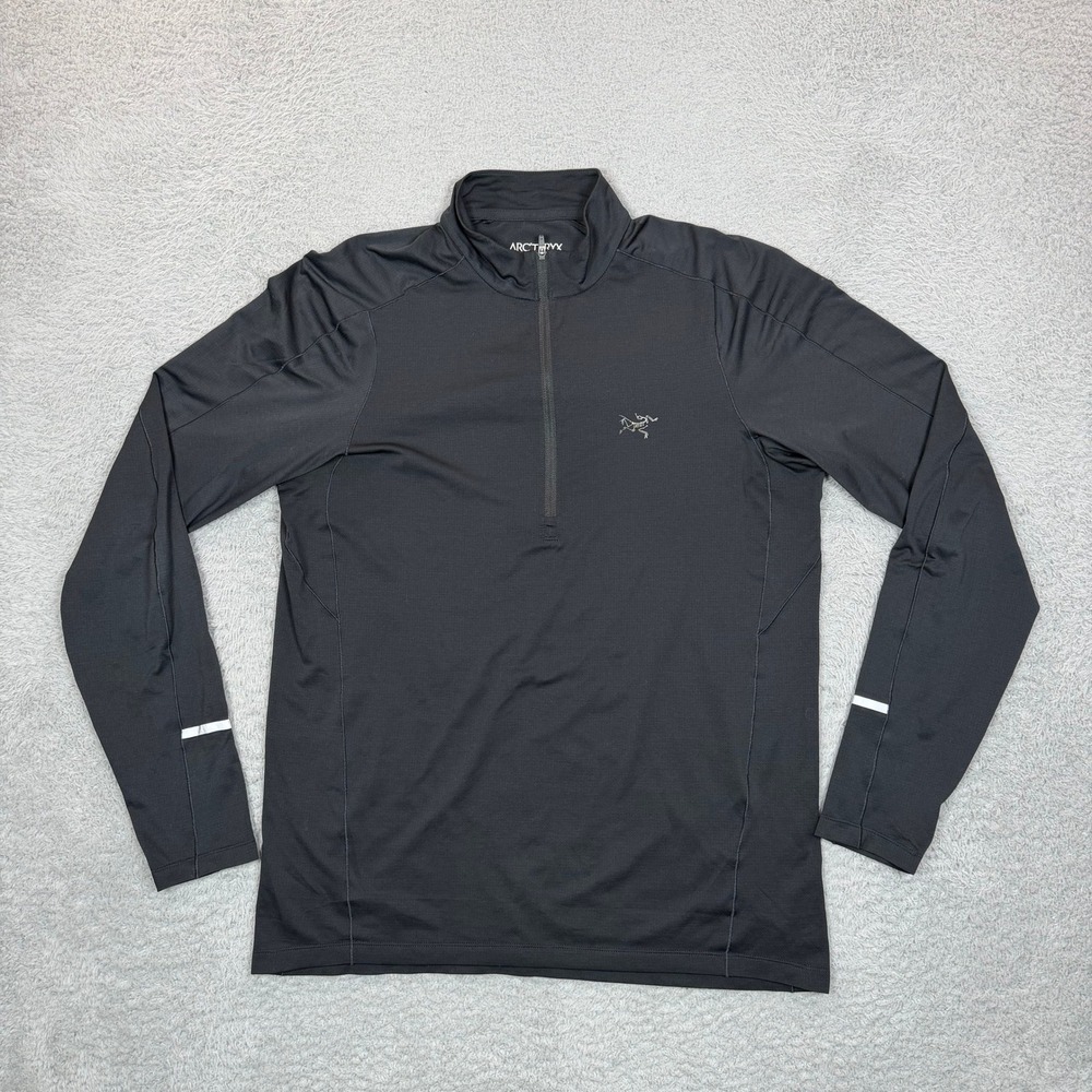 Arcteryx Mens Motus AR Zip Neck Black Phasic AR II Base Layer Size Medium